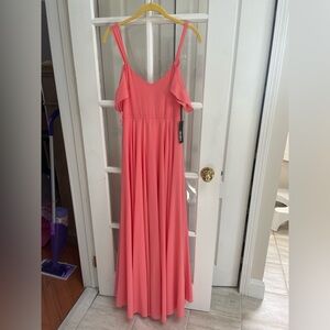 Lulu's Coral Maxi Dress